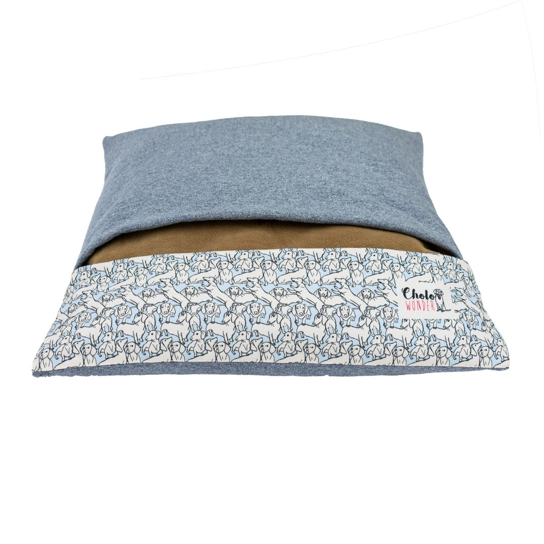 Saco de dormir térmico mascotas beige daschund 65x65