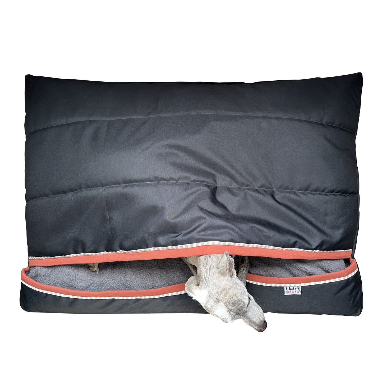 Saco de dormir impermeable y térmico gris grafito 105x76cms