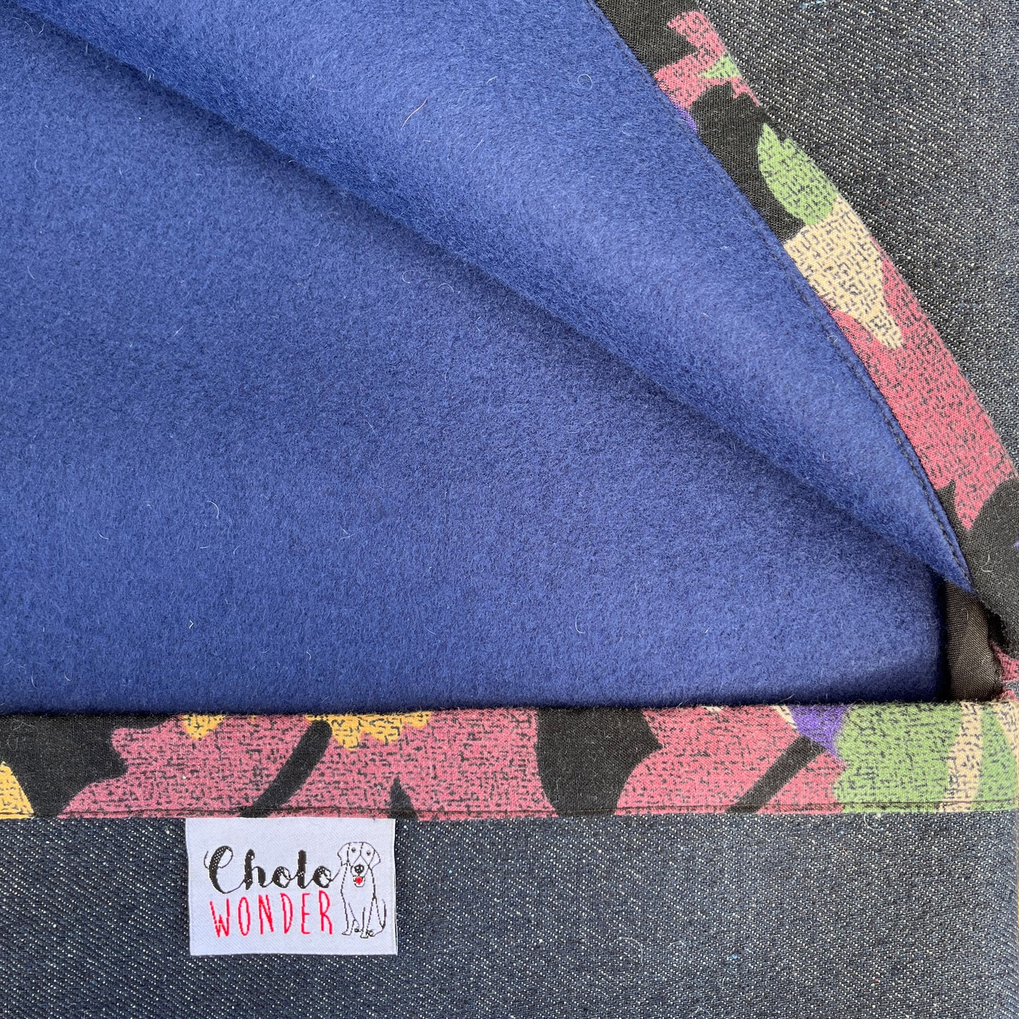 Saco de dormir denim azul 106x80 cms